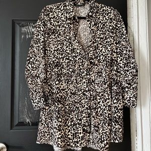 Leopard shirt dress